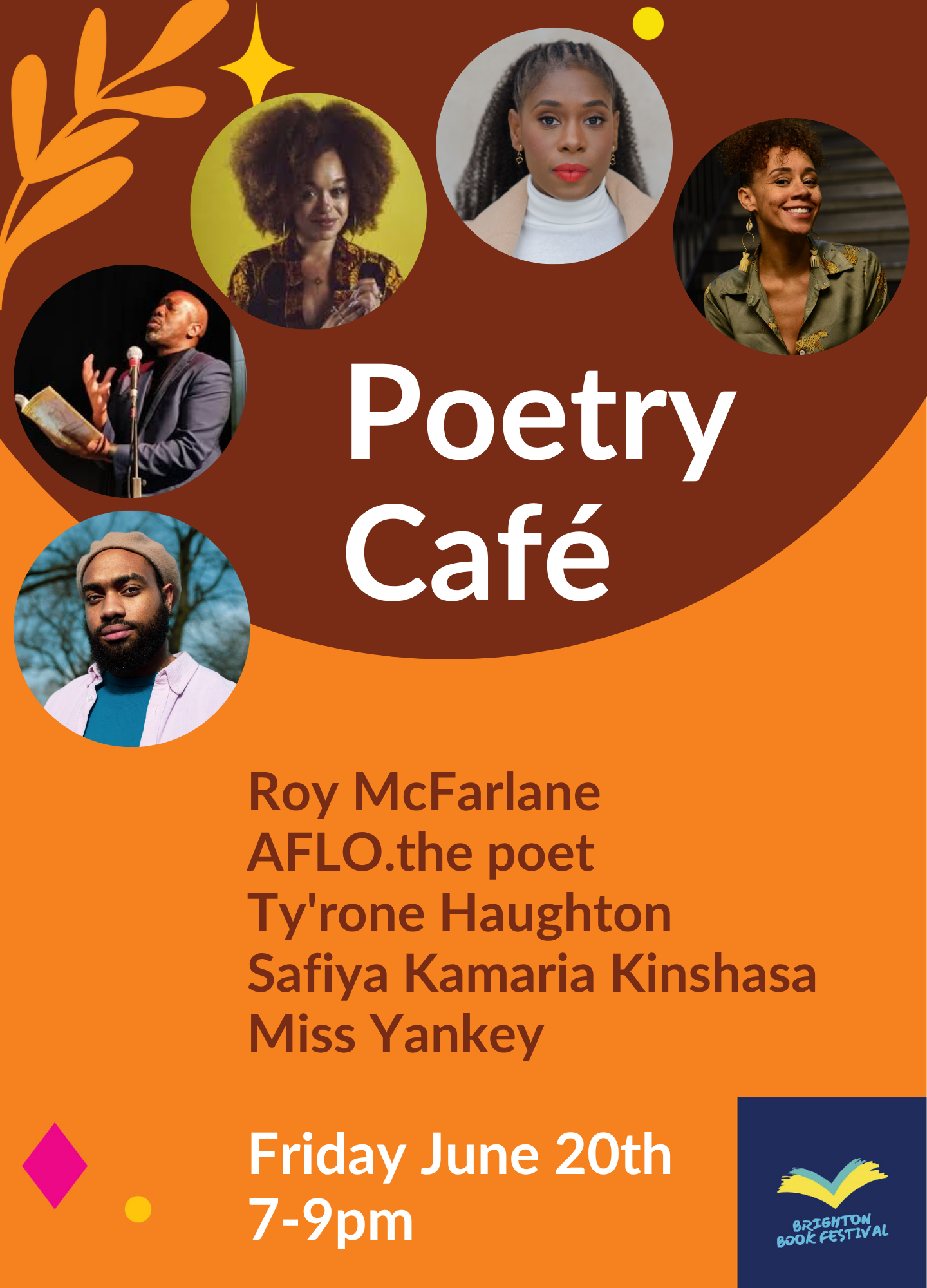 Poetry Cafe with Roy McFarlane, AFLO. the poet, Ty'rone Haughton, Safiya Kamaria Kinshasa & Miss Yankey