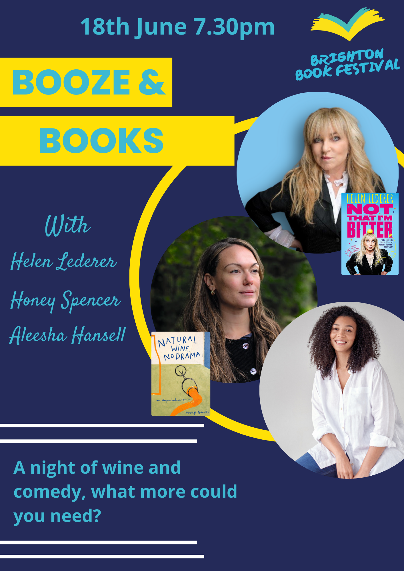 Booze & Books with Helen Lederer, Honey Spencer, and Aleesha Hansel